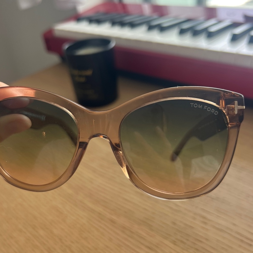 Tom Ford Brown Oversized Cat-Eye Sunglasses